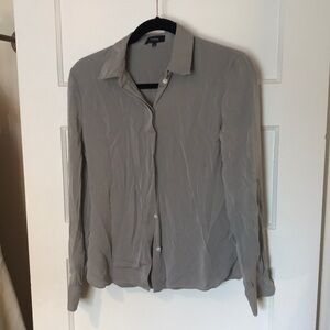 Theory Silk Gray Shirt